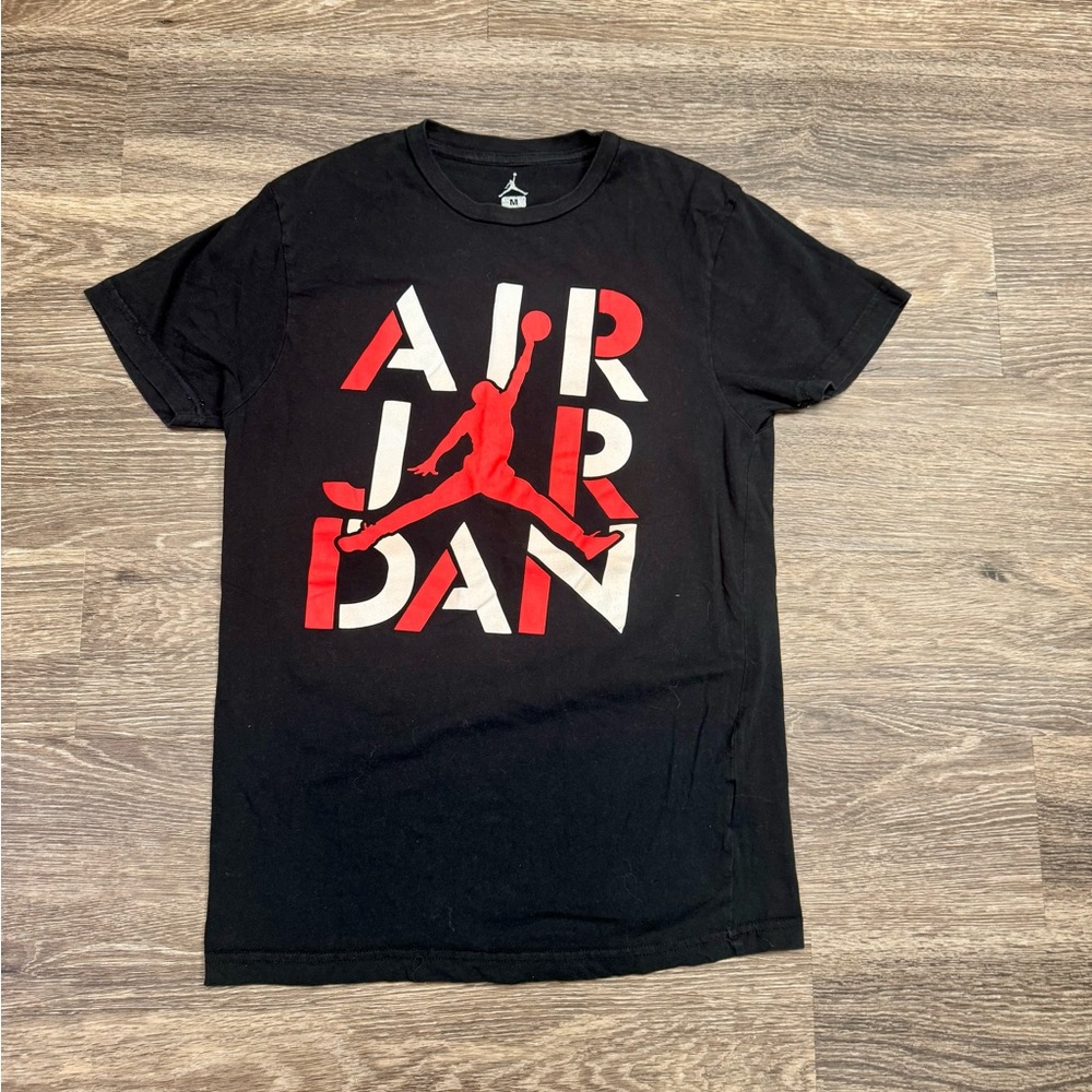 Air Jordan Jumpman Graphic Tee Black Red Youth Medium